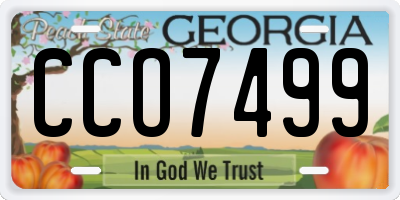 GA license plate CCO7499