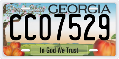 GA license plate CCO7529