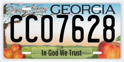 GA license plate CCO7628