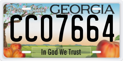 GA license plate CCO7664