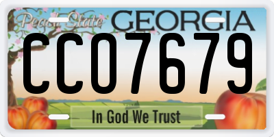 GA license plate CCO7679