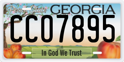 GA license plate CCO7895