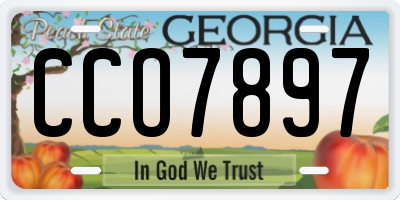 GA license plate CCO7897
