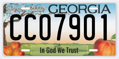 GA license plate CCO7901