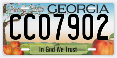 GA license plate CCO7902