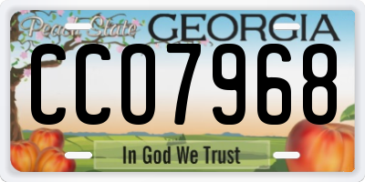 GA license plate CCO7968