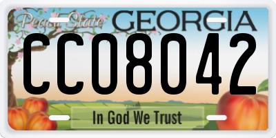 GA license plate CCO8042