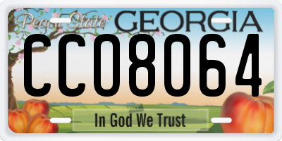 GA license plate CCO8064