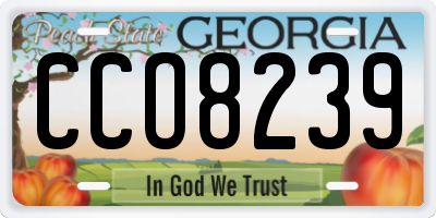 GA license plate CCO8239