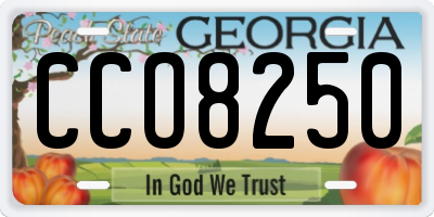 GA license plate CCO8250