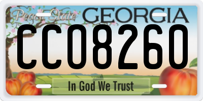 GA license plate CCO8260