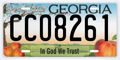 GA license plate CCO8261
