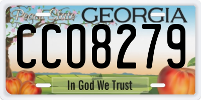 GA license plate CCO8279