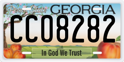 GA license plate CCO8282