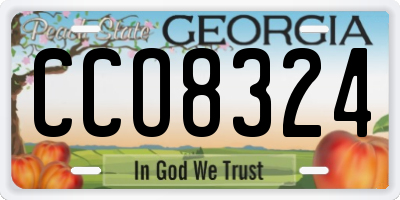 GA license plate CCO8324
