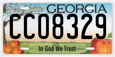 GA license plate CCO8329