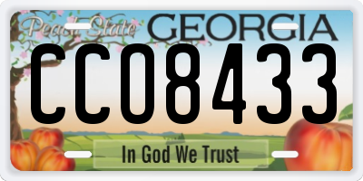GA license plate CCO8433