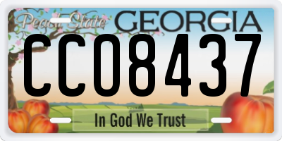 GA license plate CCO8437