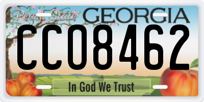GA license plate CCO8462