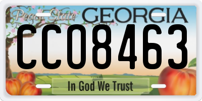 GA license plate CCO8463