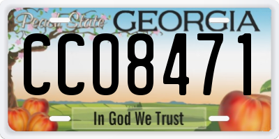 GA license plate CCO8471