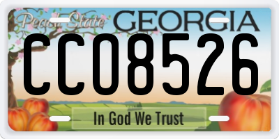 GA license plate CCO8526