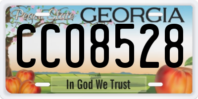 GA license plate CCO8528