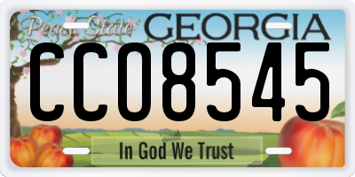 GA license plate CCO8545