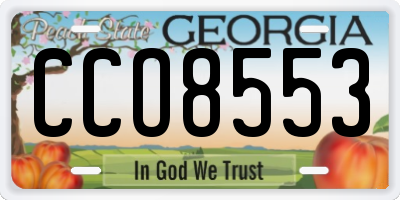 GA license plate CCO8553