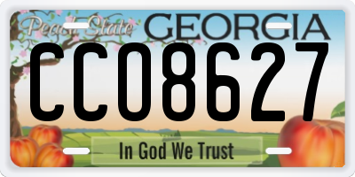 GA license plate CCO8627