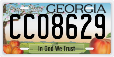 GA license plate CCO8629