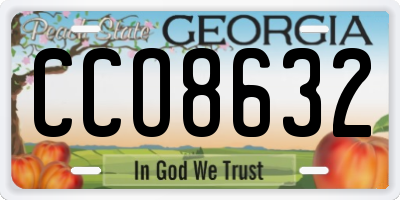 GA license plate CCO8632