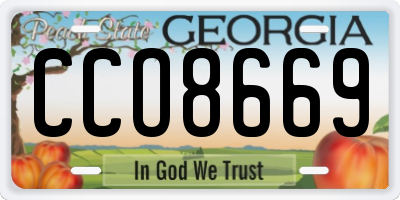 GA license plate CCO8669