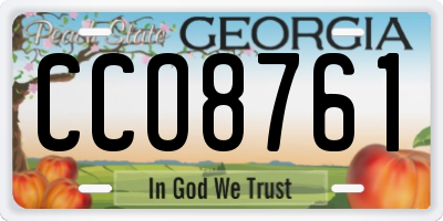 GA license plate CCO8761