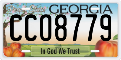 GA license plate CCO8779