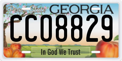 GA license plate CCO8829