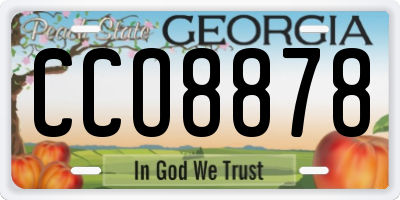GA license plate CCO8878
