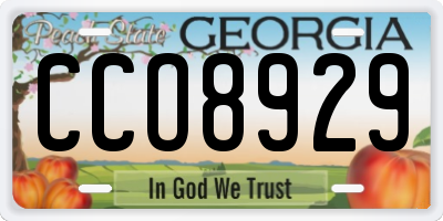 GA license plate CCO8929