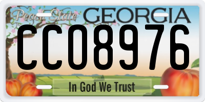 GA license plate CCO8976