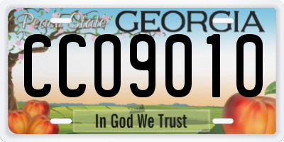 GA license plate CCO9010