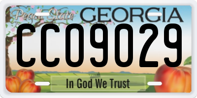 GA license plate CCO9029