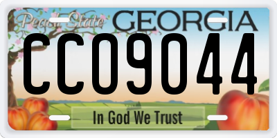 GA license plate CCO9044