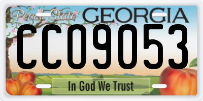 GA license plate CCO9053