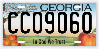 GA license plate CCO9060