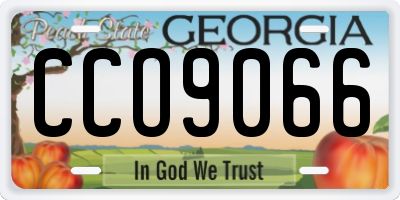 GA license plate CCO9066