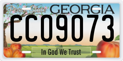 GA license plate CCO9073