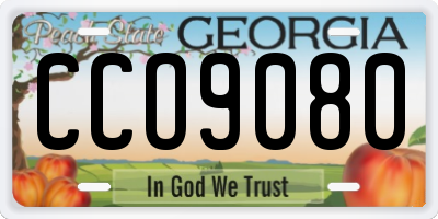 GA license plate CCO9080