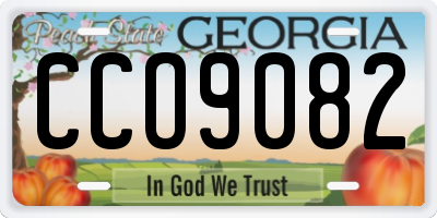 GA license plate CCO9082