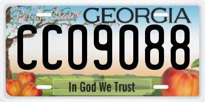 GA license plate CCO9088