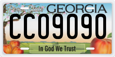 GA license plate CCO9090
